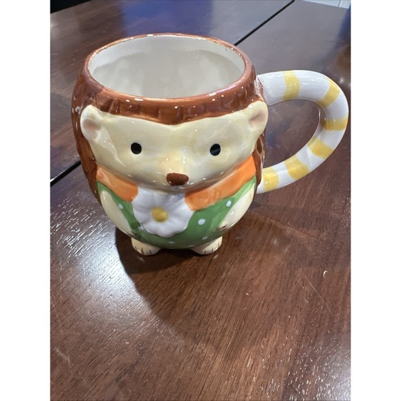 Hedgehog Coffee Tea Mug Can Use For  Candle or‎ Plant Holder - Picture 1 of 4